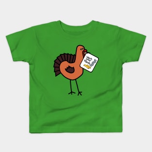 Funny Thanksgiving Turkey Says Wash Your Hands Kids T-Shirt